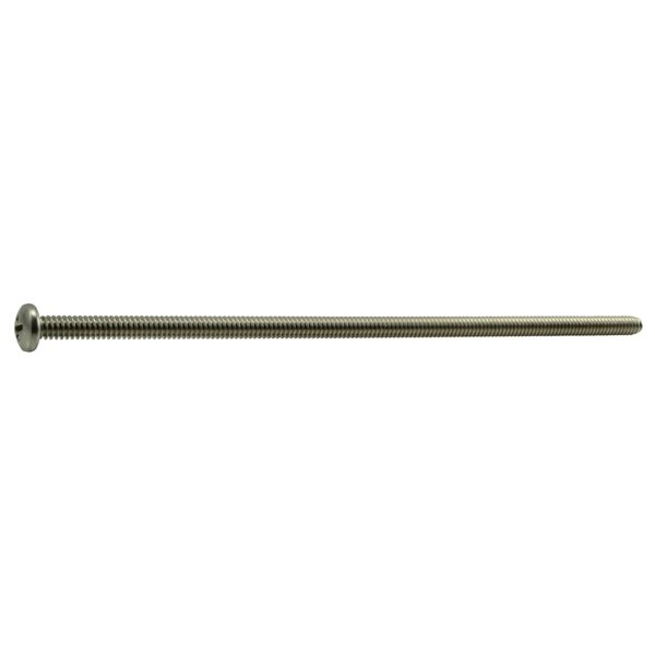 Midwest Fastener #10-24 x 6 in Phillips Pan Machine Screw, Plain Stainless Steel, 5 PK 37743